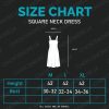 Square Neck White Rib Dress - Image 2
