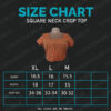 Square Neck Crop Top Peach Color - Image 2